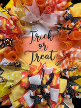 Halloween Wreath Candy Corn Trick or Treat Halloween Wreath (Free Shipping)