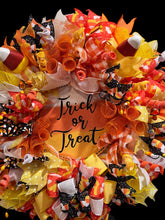 Halloween Wreath Candy Corn Trick or Treat Halloween Wreath (Free Shipping)