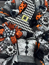 Halloween Witch Swag Wreath  ~ Halloween Mrs. Frankenstein Front Door Wreath  (Free Shipping)