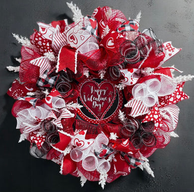 Happy Valentine's Day Door Wreath