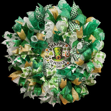 St Patrick's Day Front Door Happy St. Patrick's Wreath