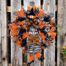 Halloween Witch Wreath Halloween  Handmade Orange & Black Witch's Butt Halloween Wreath (Free Shipping)