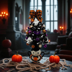 Halloween Christmas Tree Black  Spider Tree with Purple Lights (Free Shipping)