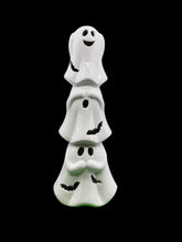 Halloween Lighted Ghost Tree - Ceramic - White Ghosts - 15 tall Battery Free Shipping