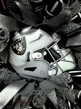 Raiders Helmet Wreath Silver & Black Free Shipping