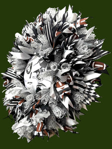Raiders Helmet Wreath Silver & Black Free Shipping