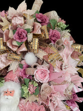 Pink Victorian Santa Christmas Large Swag Wreath ( Free Shipping)