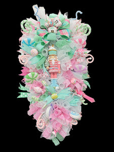 Pink Nutcracker Toy Solider  Christmas Swag Wreath Free Shipping