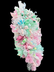 Pink Nutcracker Toy Solider  Christmas Swag Wreath Free Shipping