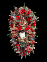 Cowboy Western Wreath, Cowboy Santa Swag Wreath