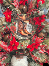 Cowboy Western Wreath, Cowboy Santa Swag Wreath