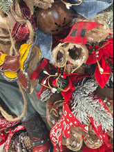 Cowboy Western Wreath, Cowboy Santa Swag Wreath