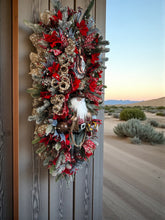 Cowboy Western Wreath, Cowboy Santa Swag Wreath