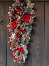 Cowboy Western Wreath, Cowboy Santa Swag Wreath