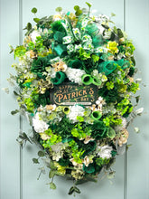 St Patrick’s Day Swag Wreath  Green Shamrock Wreath, Irish Holiday Door Decor, Large St Patrick's Wreath