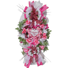 Valentine's Day  Swag Pink Roses Door Wreath