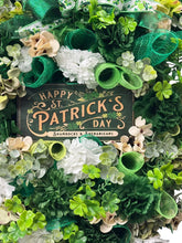 St Patrick’s Day Swag Wreath  Green Shamrock Wreath, Irish Holiday Door Decor, Large St Patrick's Wreath