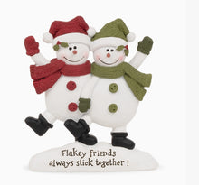 Flakey Friends Snowman Christmas Figurine – Snowman Shelf Decor, Christmas Tabletop Decoration & Holiday Gift