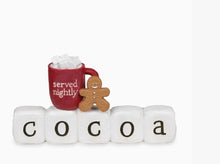 Cocoa Christmas Shelf Sitter – Hot Cocoa Bar Decor, Gingerbread Christmas Decor & Christmas Tier Tray Decoration