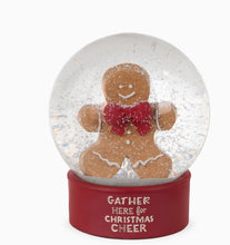 Gingerbread Christmas Snow Globe – Christmas Gingerbread Decor, Holiday Snow Globe & Festive Tabletop Decoration