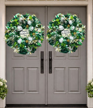 St Patrick’s Day Wreath for Front Door, Green Shamrock Wreath, Irish Holiday Door Decor, Large St Patrick's Wreath