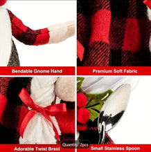 Kitchen Chef Gnome Couple Plush Gnome Dolls Red Buffalo Plaid Gift Boxed