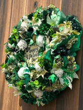 St Patrick’s Day Wreath for Front Door, Green Shamrock Wreath, Irish Holiday Door Decor, Large St Patrick's Wreath