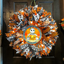 Jack Skellington Nightmare Before Christmas Lighted Halloween Wreath – Pumpkin King Front Door Decor