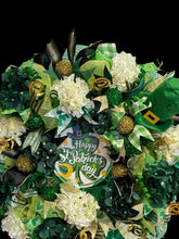 St Patrick's Day Front Door Wreath Green Shamrocks and More