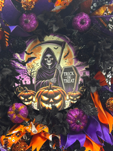 Grim Reaper Halloween Wreath,  Spooky Front Door Decor, Gothic Halloween Wreath, Haunted House Decoration, Skull Ribbon