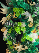 St Patrick’s Day Swag Wreath  Green Shamrock Wreath, Irish Holiday Door Decor, Large St Patrick's Wreath