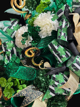 St Patrick’s Day Swag Wreath  Green Shamrock Wreath, Irish Holiday Door Decor, Large St Patrick's Wreath