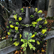 Best Seller  Witch Wreath,Evil Witch Halloween Wreath,  Skull  Door Decor, Spooky Halloween Front Door Wreath, Witch Hat Version 2