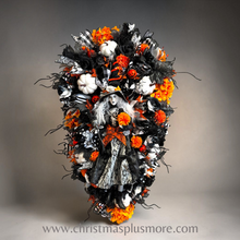 Halloween Ghost Witch Wreath - Large  Halloween Swag Wreath White Ghost Witch Doll
