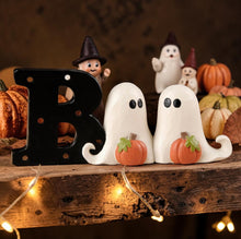 BOO Halloween Ghost Pumpkin Shelf Sitter – Cute Ghost Tabletop Decor