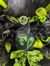 Best Seller  Witch Wreath,Evil Witch Halloween Wreath,  Skull  Door Decor, Spooky Halloween Front Door Wreath, Witch Hat Version 2