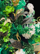 St Patrick’s Day Swag Wreath  Green Shamrock Wreath, Irish Holiday Door Decor, Large St Patrick's Wreath