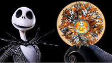 Jack Skellington Nightmare Before Christmas Lighted Halloween Wreath – Pumpkin King Front Door Decor