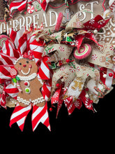 Gingerbread Man Christmas Wreath Christmas Candy Wreath