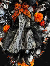 Halloween Ghost Witch Wreath - Large  Halloween Swag Wreath White Ghost Witch Doll