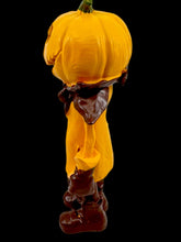 Halloween Pumpkin Man Figurine – 3D Pumpkin Head Halloween Decoration, 5.5 Inch Tabletop Shelf Décor