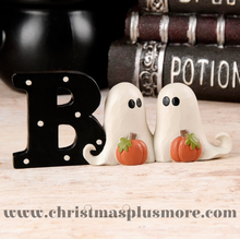 BOO Halloween Ghost Pumpkin Shelf Sitter – Cute Ghost Tabletop Decor