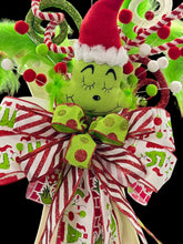 43" Grinch Christmas Tree Topper – Oversized Whimsical Grinch Tree Topper with Large Christmas Bow