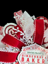 Gingerbread Santa Christmas Swag Wreath (Free Shipping)