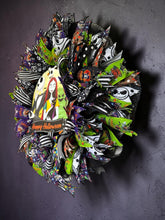 Nightmare Before Christmas Inspired Jack & Sally Halloween Wreath | 24 Inch Front Door Decor