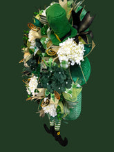 St Patrick's Day Front Door Wreath Green Shamrocks and More