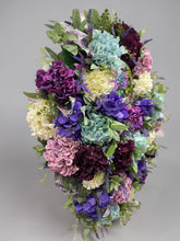 Spring Swag Wreath, Purple Hydrangea & Lavender  Welcome Front Door Spring Decor,  Wreath