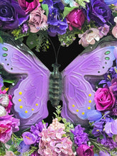 Purple Butterfly Floral Wreath – 24” Hydrangea Front Door Spring / Summer Wreath