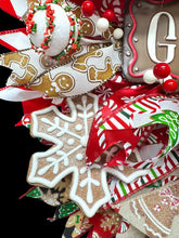 Gingerbread Man Christmas Wreath Christmas Candy Wreath