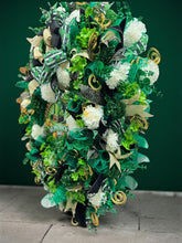 St Patrick’s Day Swag Wreath  Green Shamrock Wreath, Irish Holiday Door Decor, Large St Patrick's Wreath